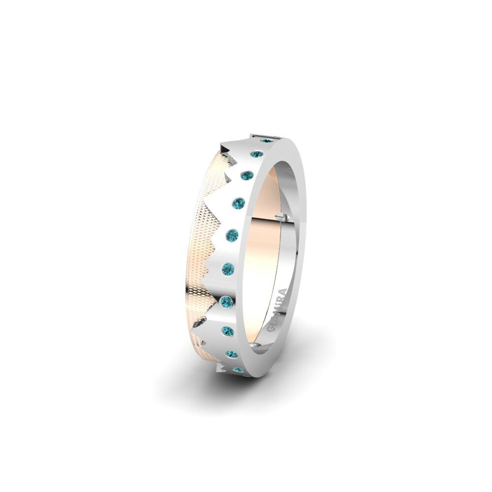 Diamant Bleu Alliance pour femme Glamorous Route 5 mm