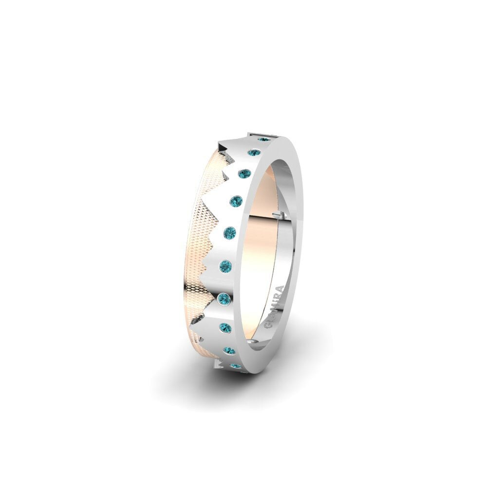 Anillo Boda Mujer Glamorous Route 5 mm Diamante Azul