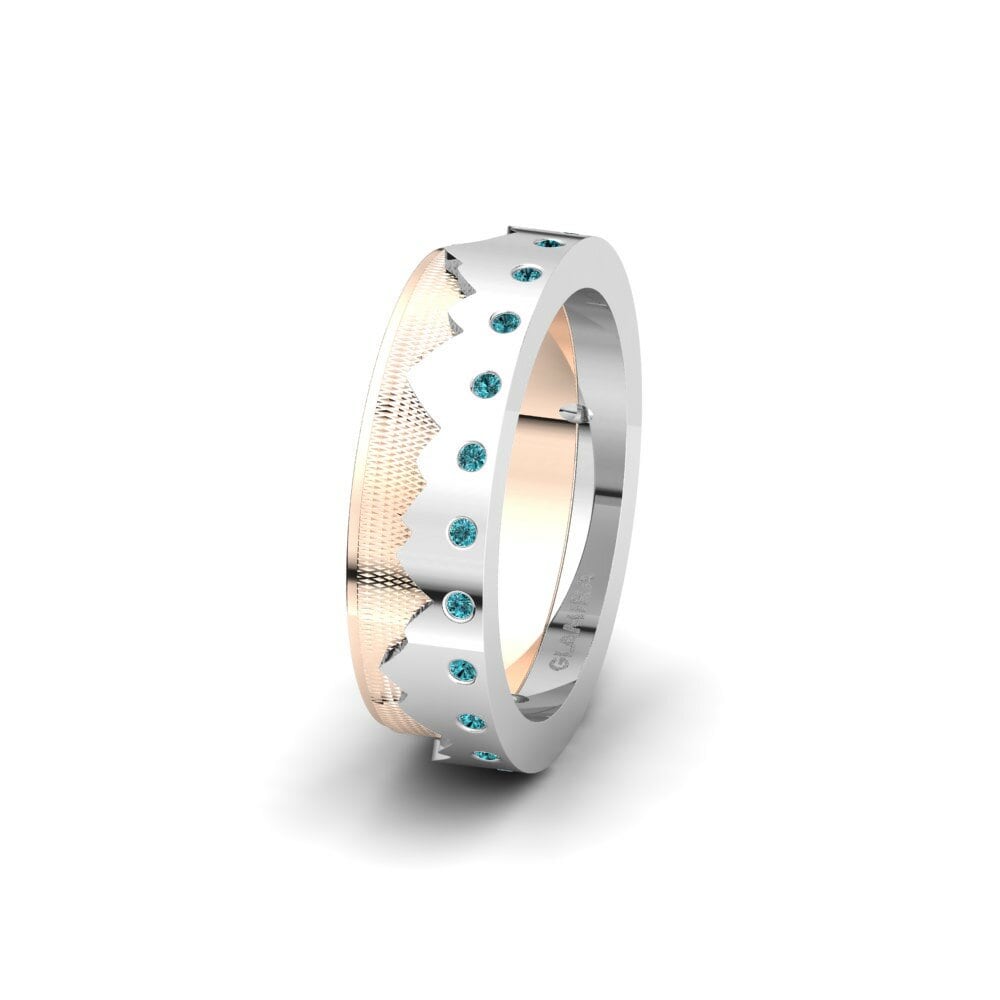 Diamant Bleu Alliance pour femme Glamorous Route 6 mm