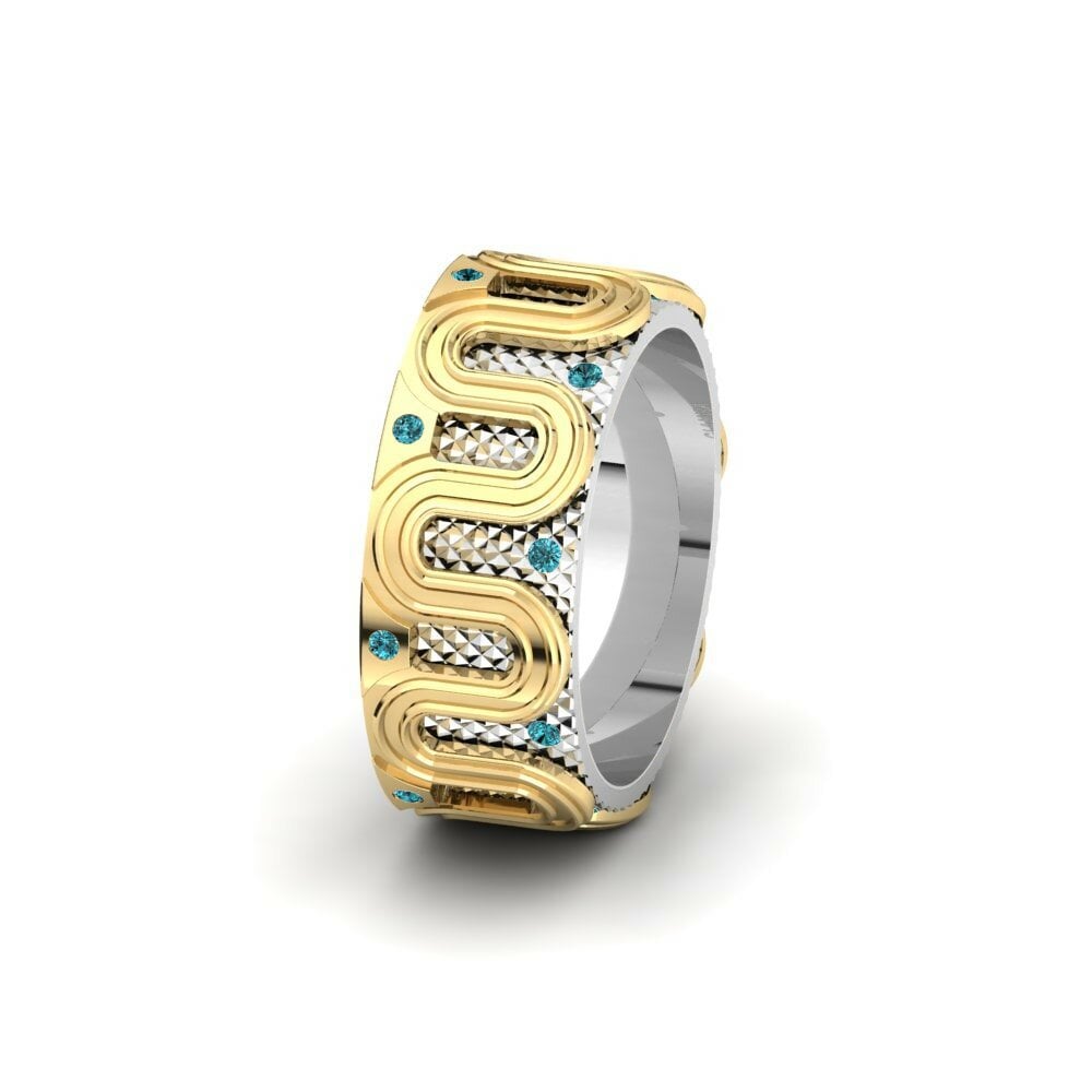 Diamant Bleu Alliance pour femme Spectacular Day 8 mm