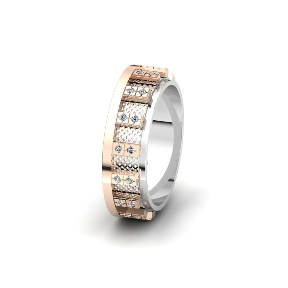 Red white gold Women's Ring Spectacular Ease 6 mm