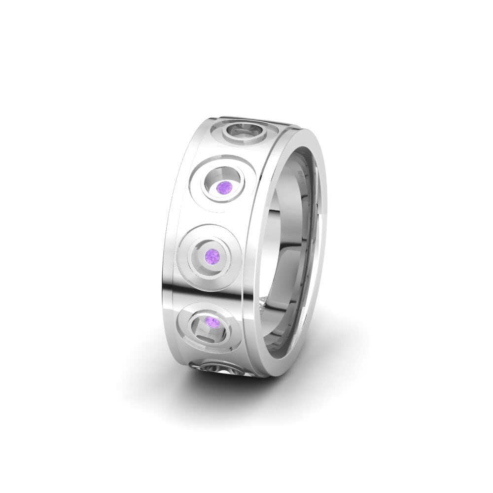Amethyst Women's Wedding Ring Spectacular Moment 8 mm