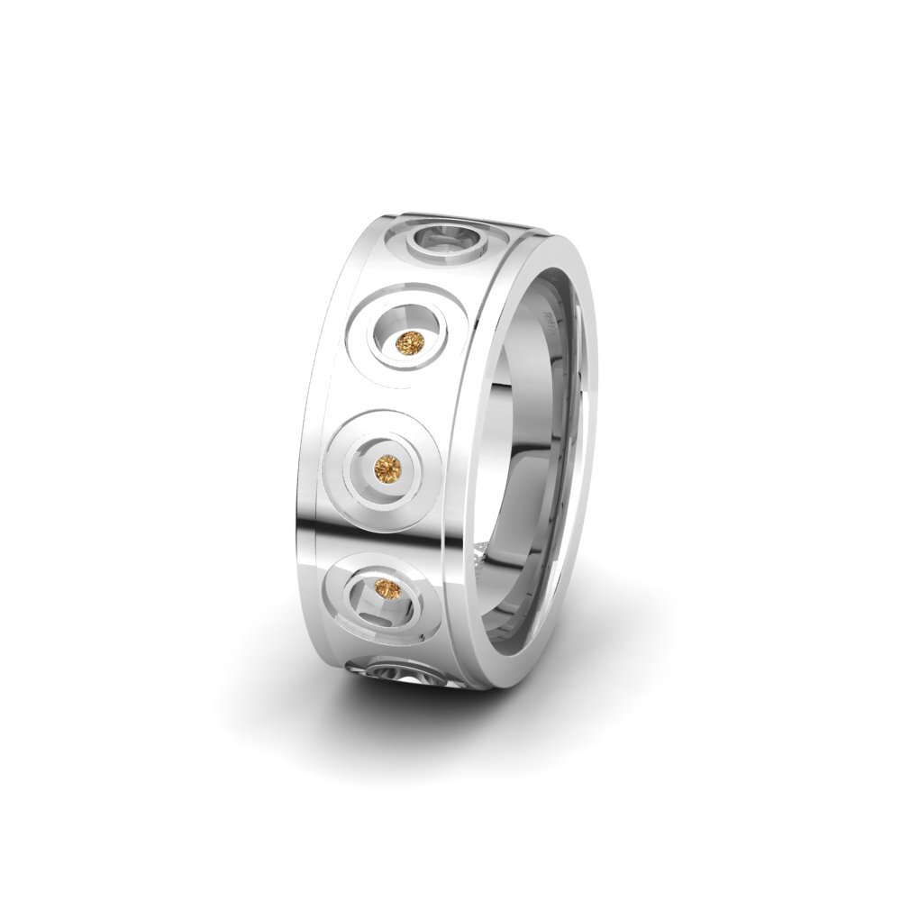 Brown Diamond Women's Wedding Ring Spectacular Moment 8 mm