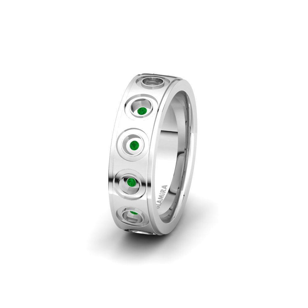 Emerald Women's Wedding Ring Spectacular Moment 6 mm