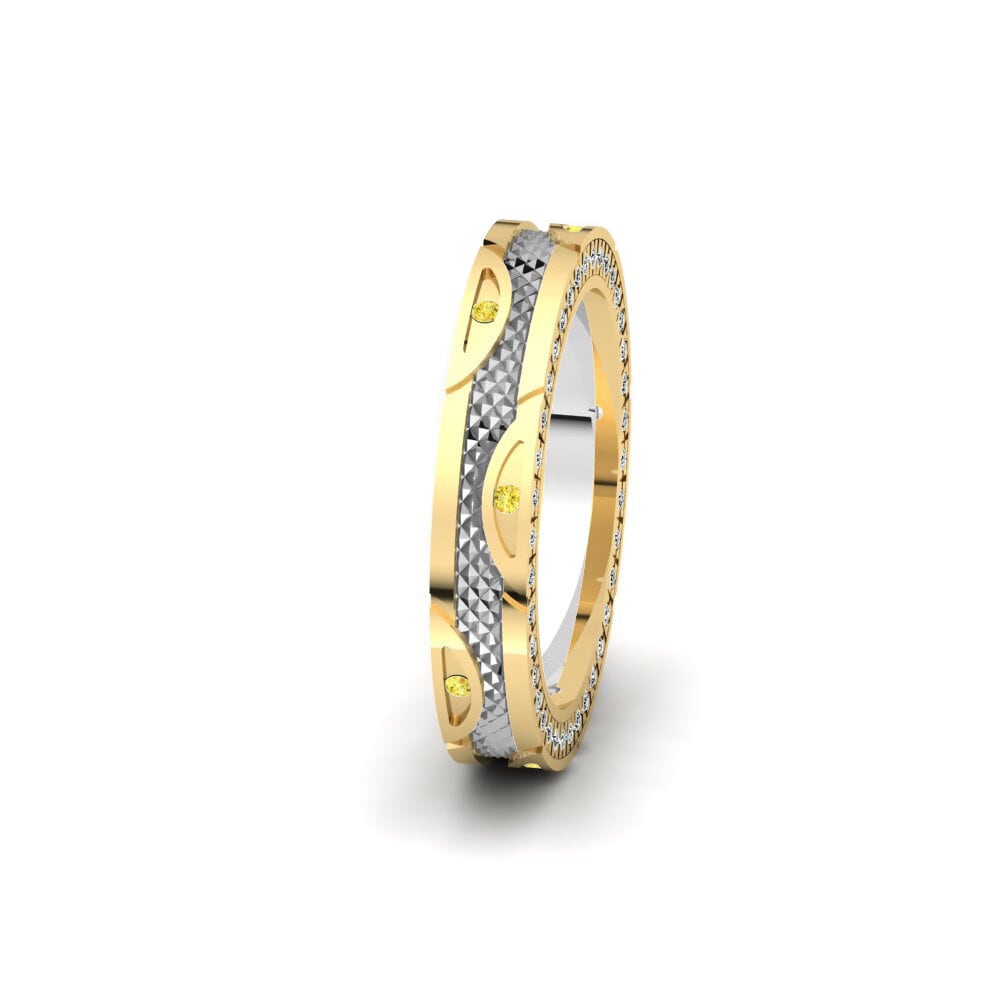 Saphir Jaune Alliance pour femme Spectacular Vision 4 mm