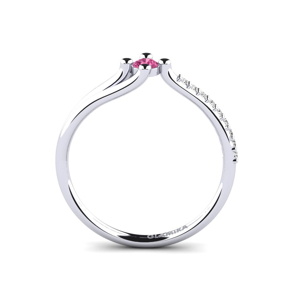 Turmalina rosa Anillo de compromiso Mocc