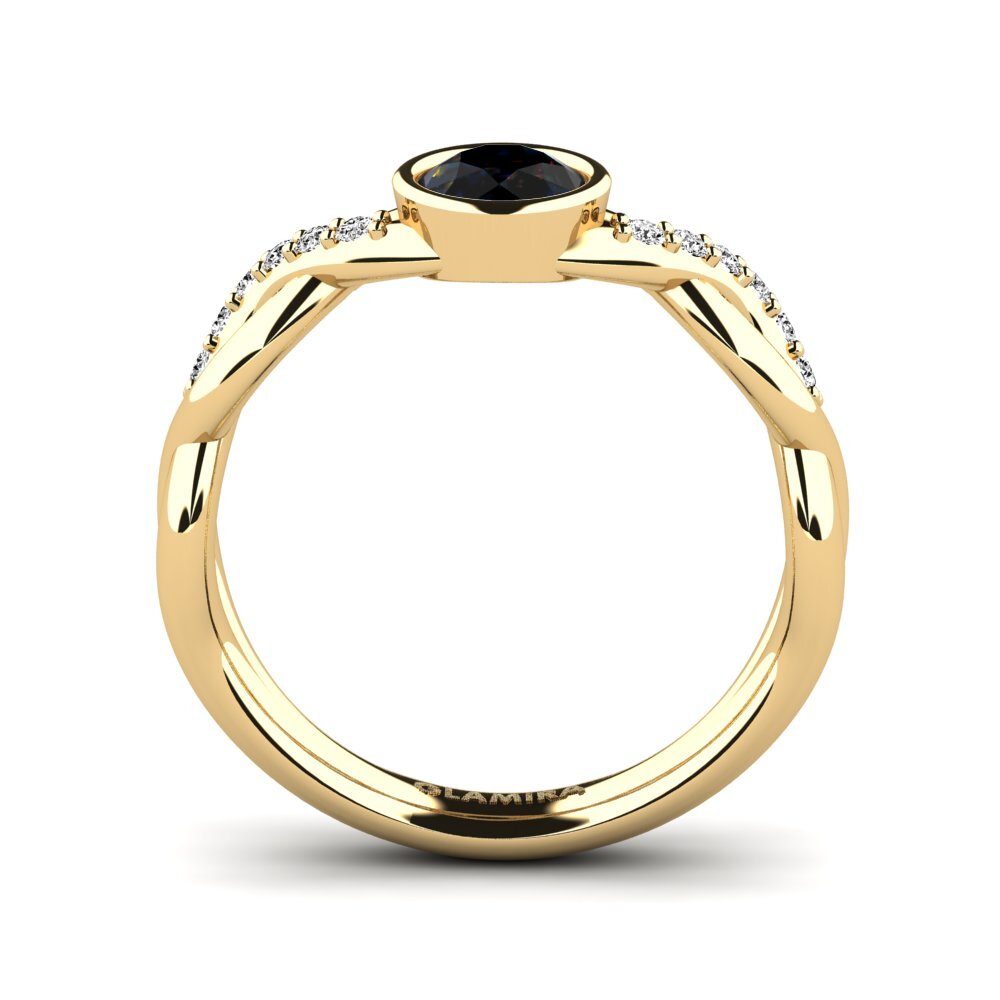 Opalo Negro Anillo meñique Baromenat
