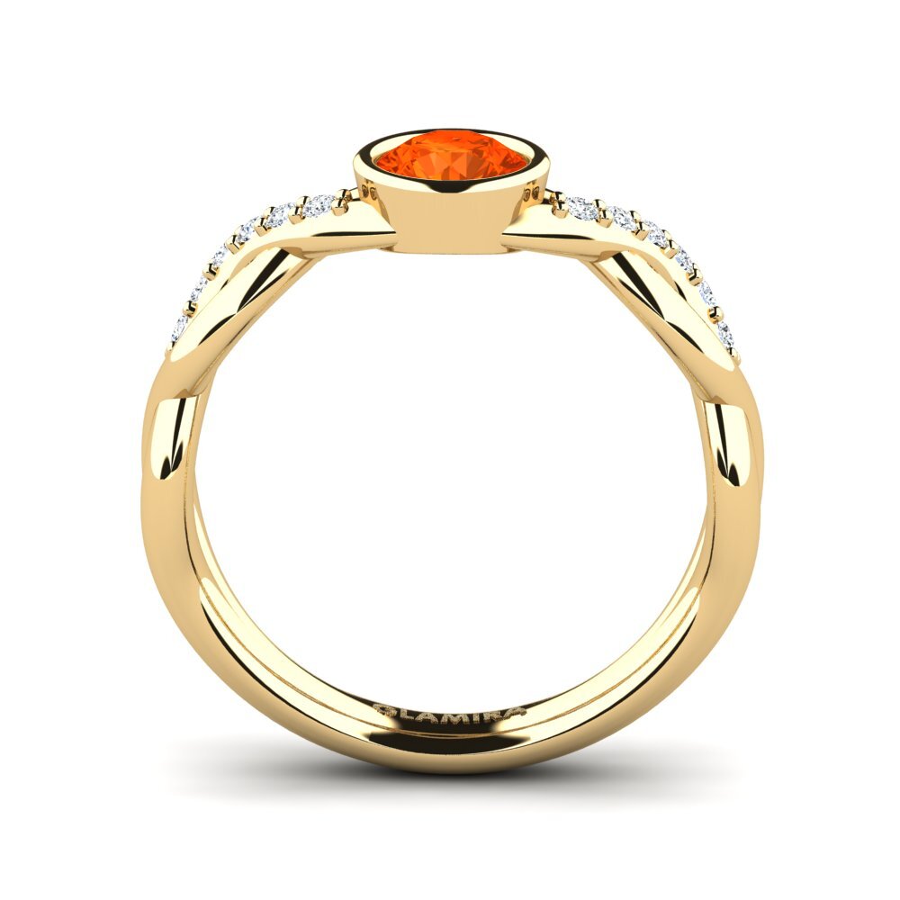 Fire Opal Pinky Ring Baromenat