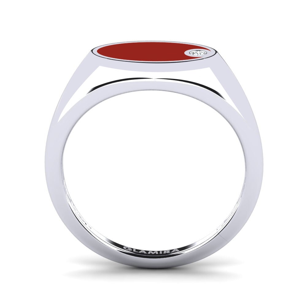 14ct White Gold Pinky Ring Clysi