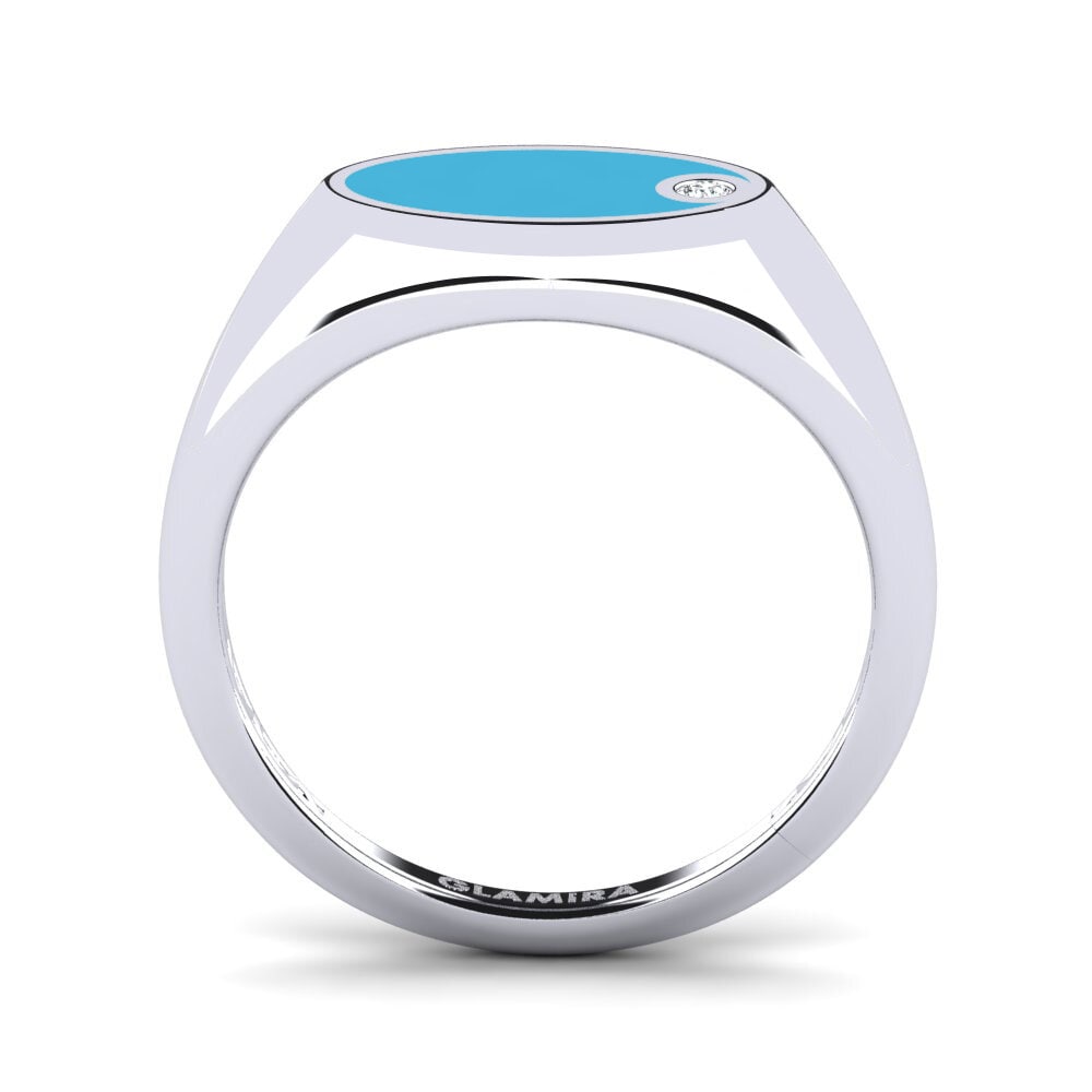 14ct White Gold Pinky Ring Clysi