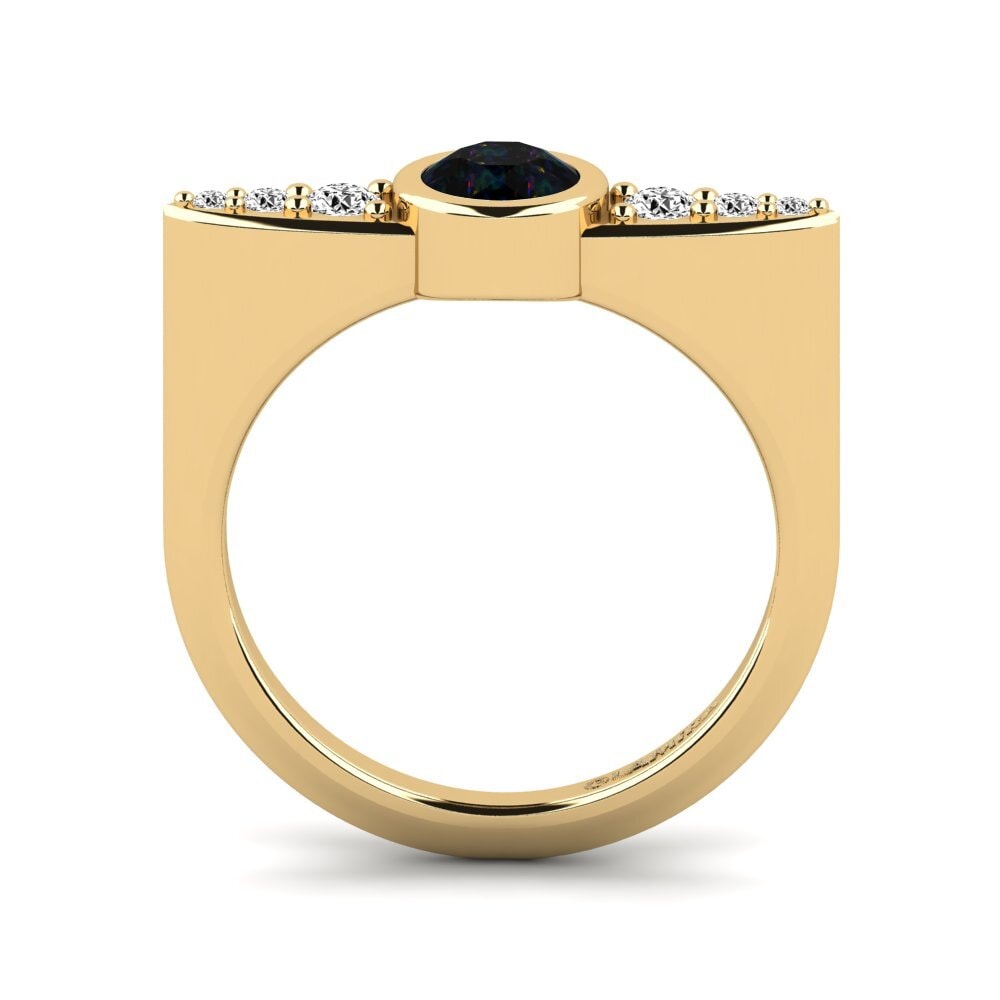 Opalo Negro Anillo meñique Fendgi