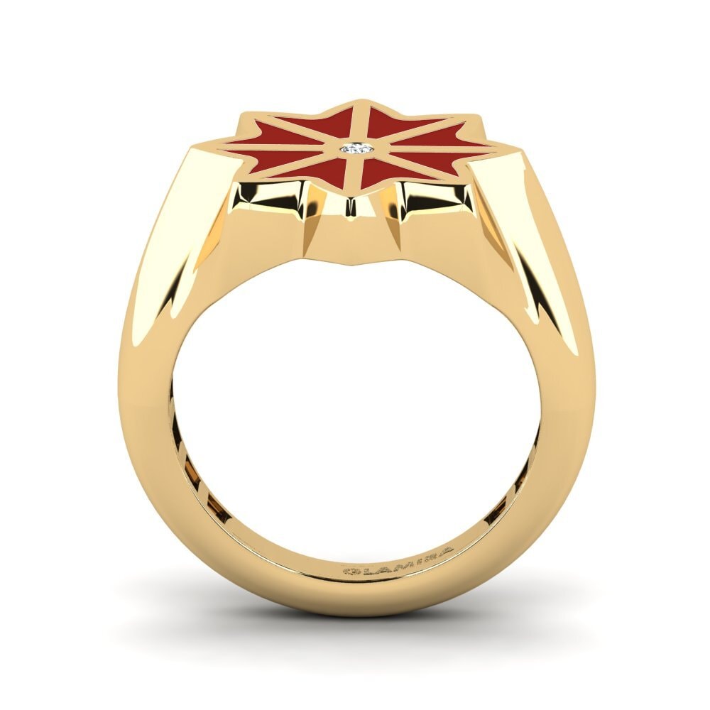 Gelbgold 585 Pinker Ring Gemeddo