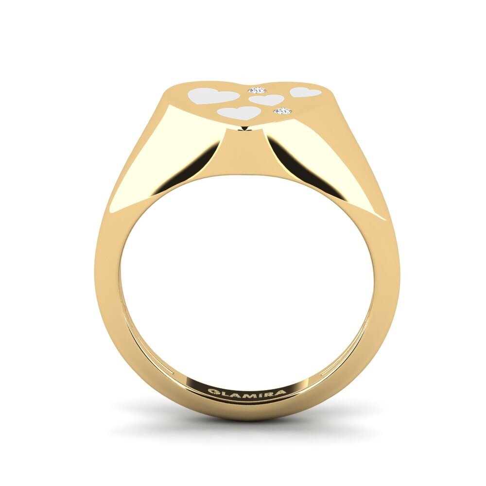 Gelbgold 750 Pinker Ring Hnin