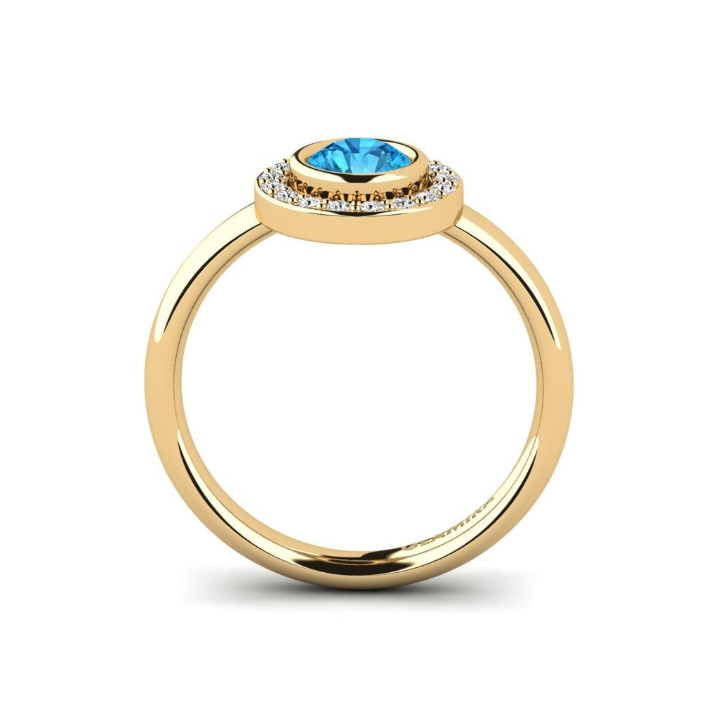 Blue Topaz Pinky Ring Lytho
