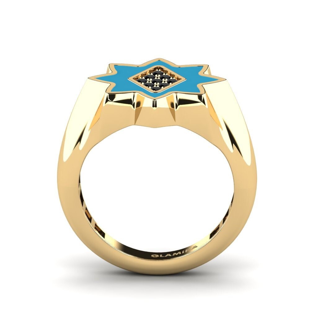 Black Diamond Pinky Ring Memynni