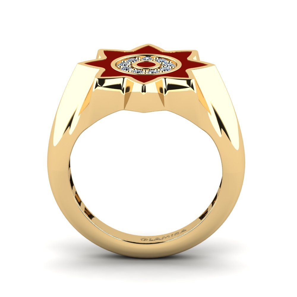 Gelbgold 585 Pinker Ring Olorgen