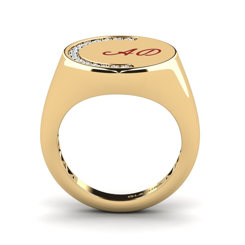 Gelbgold 585 Pinker Ring Orom
