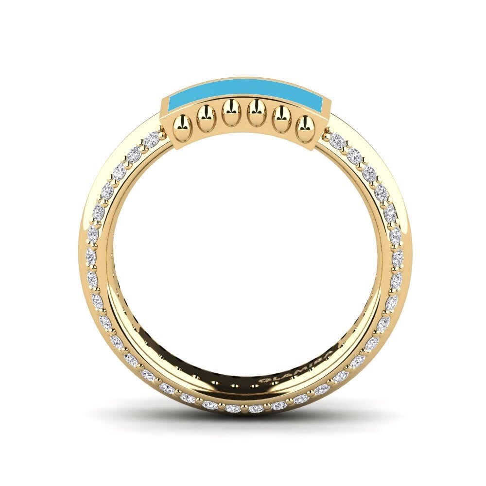 Diamant Pinker Ring Prinseld