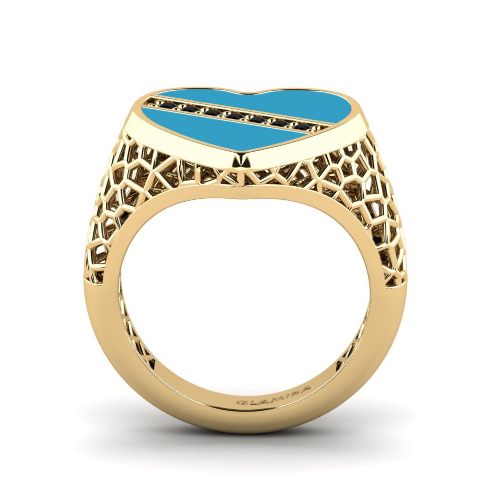 Black Diamond Pinky Ring Recges
