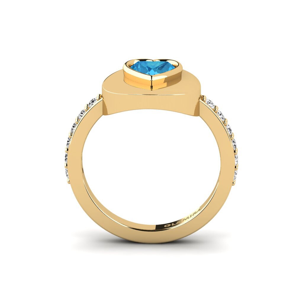 Blue Topaz Pinky Ring Trakel