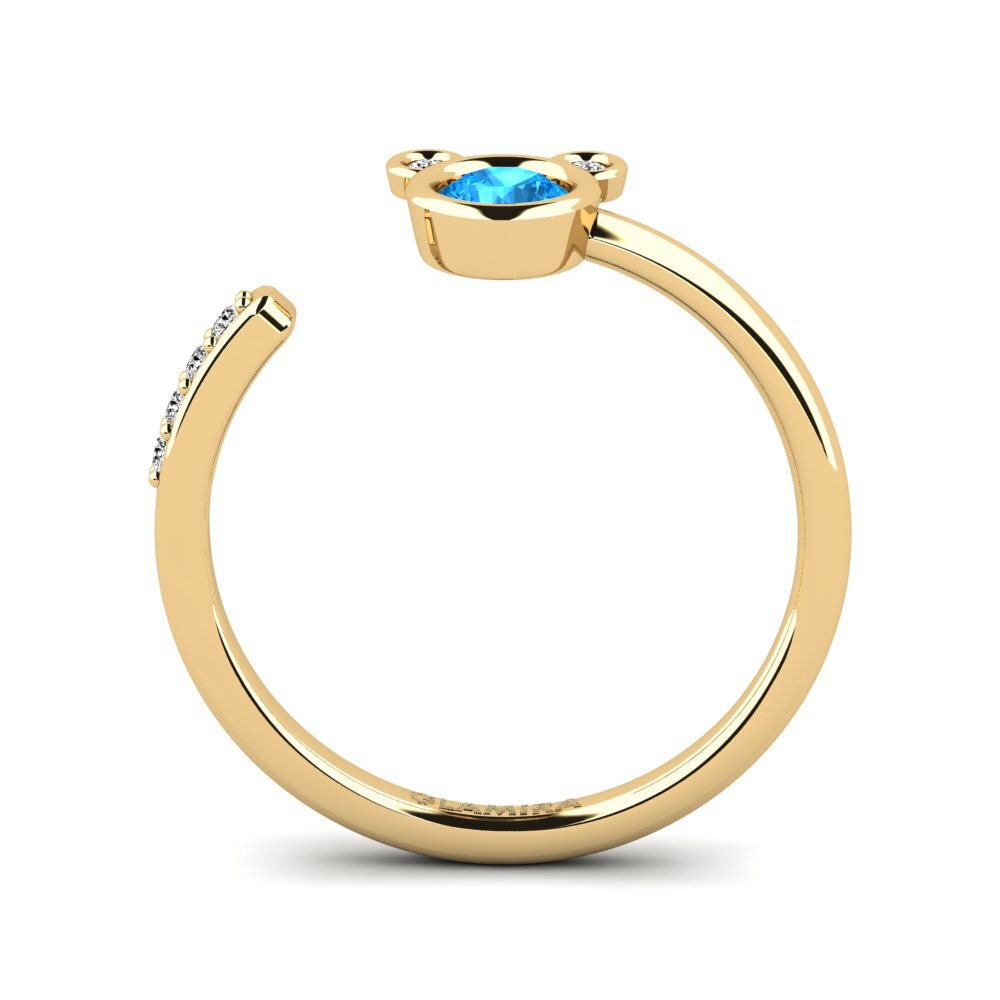 Blue Topaz Pinky Ring Ufandin