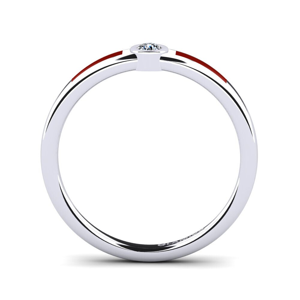 Argent Blanc Bague Awun