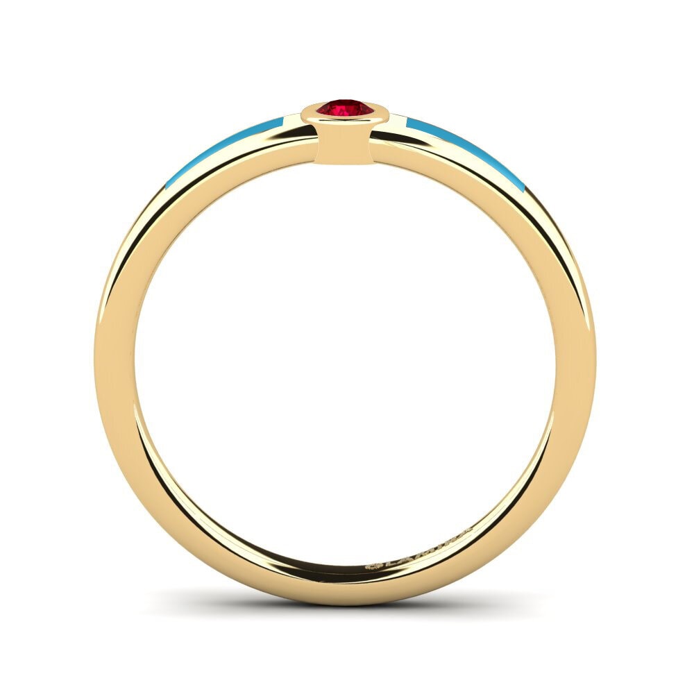 Roter Zirkonia Ring Awun