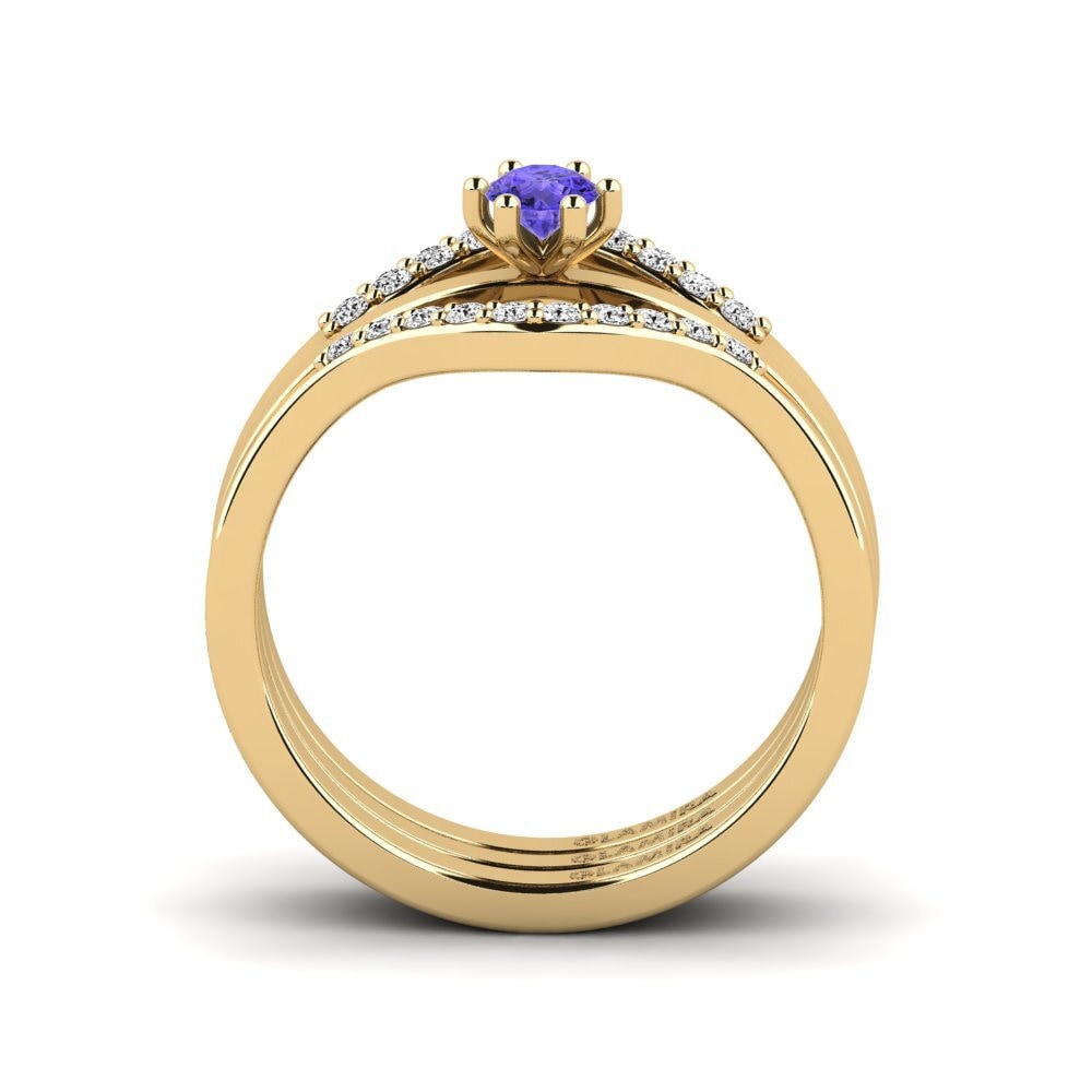 Tanzanite Anel Empilhável Doldun - SET