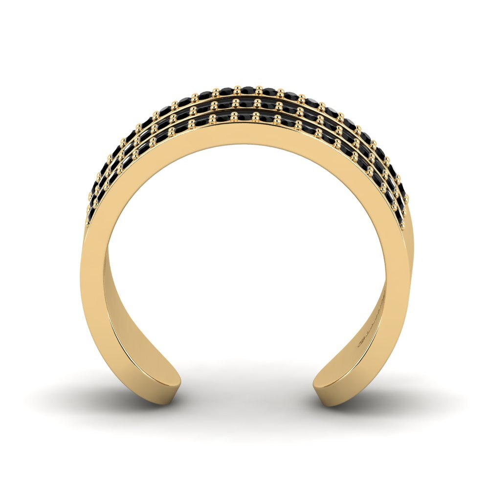 Zafiro negro Anillo Denden
