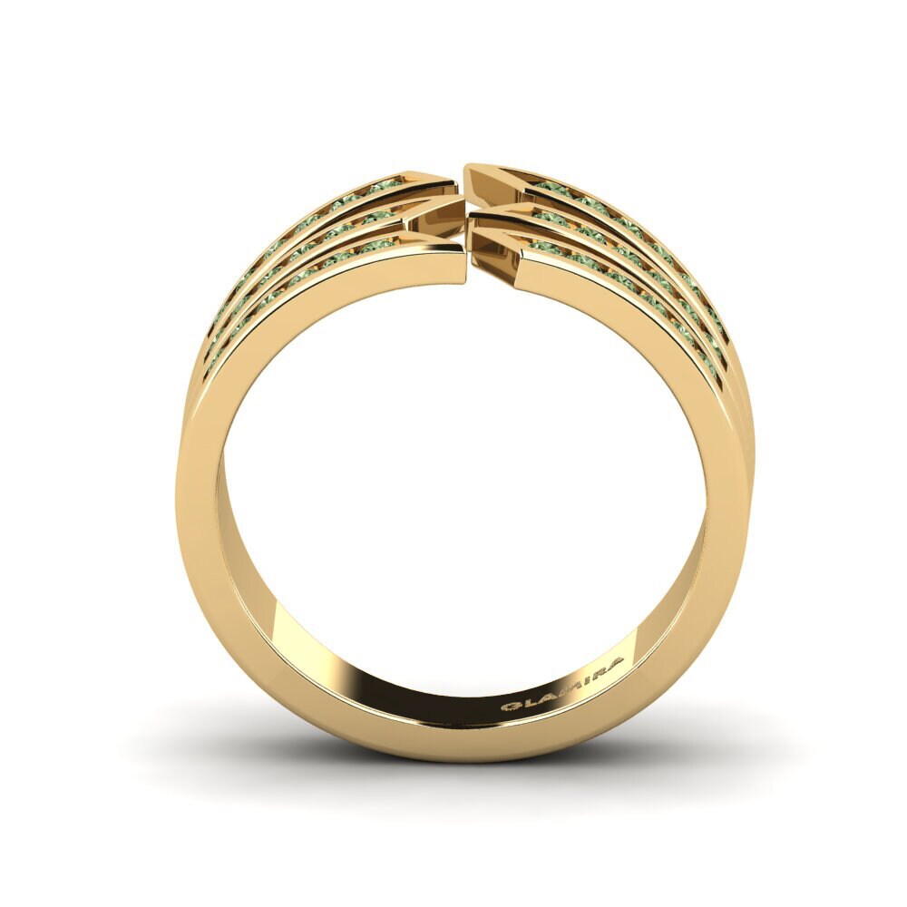Diamante Verde Anillo Ynced