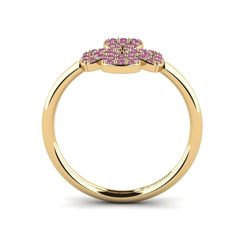Round Rhodolite Garnet Ring Zonop
