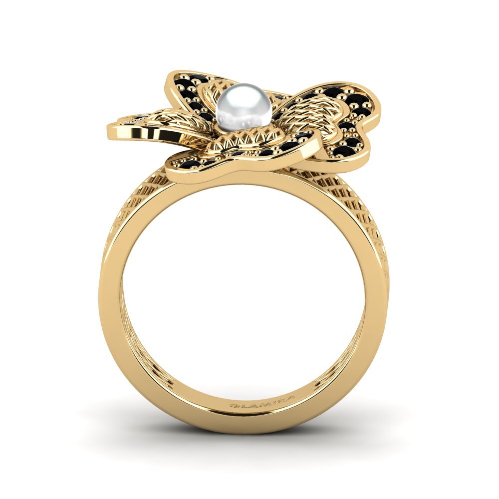 Zafiro negro Anillo Huppe