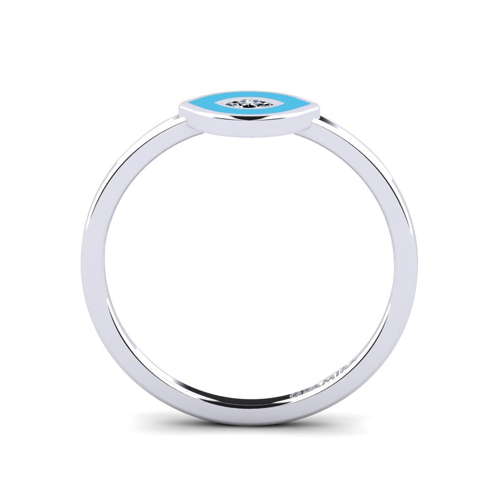 Weiß-Silber Ring Knosta
