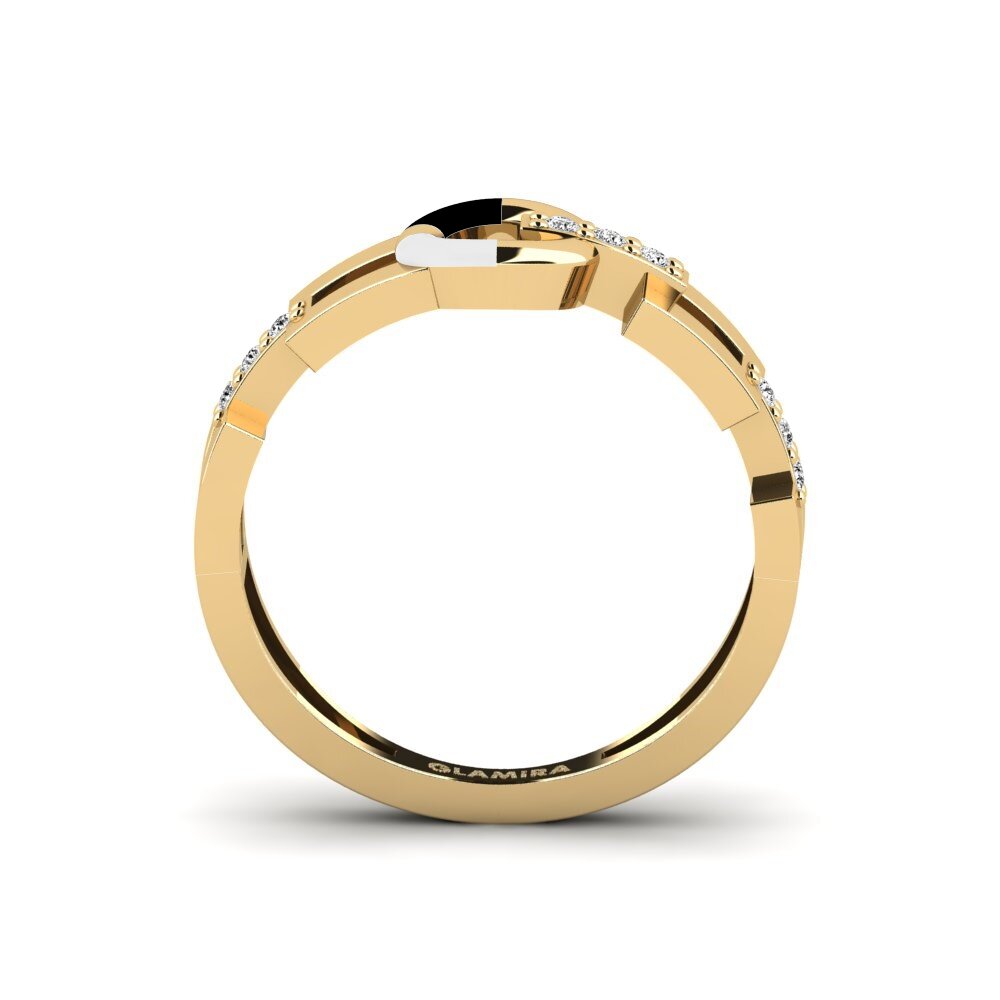 14ct Yellow Gold Moissanite Ring Administravitely