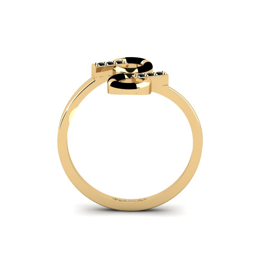 Zafiro negro Anillo Evolutionary