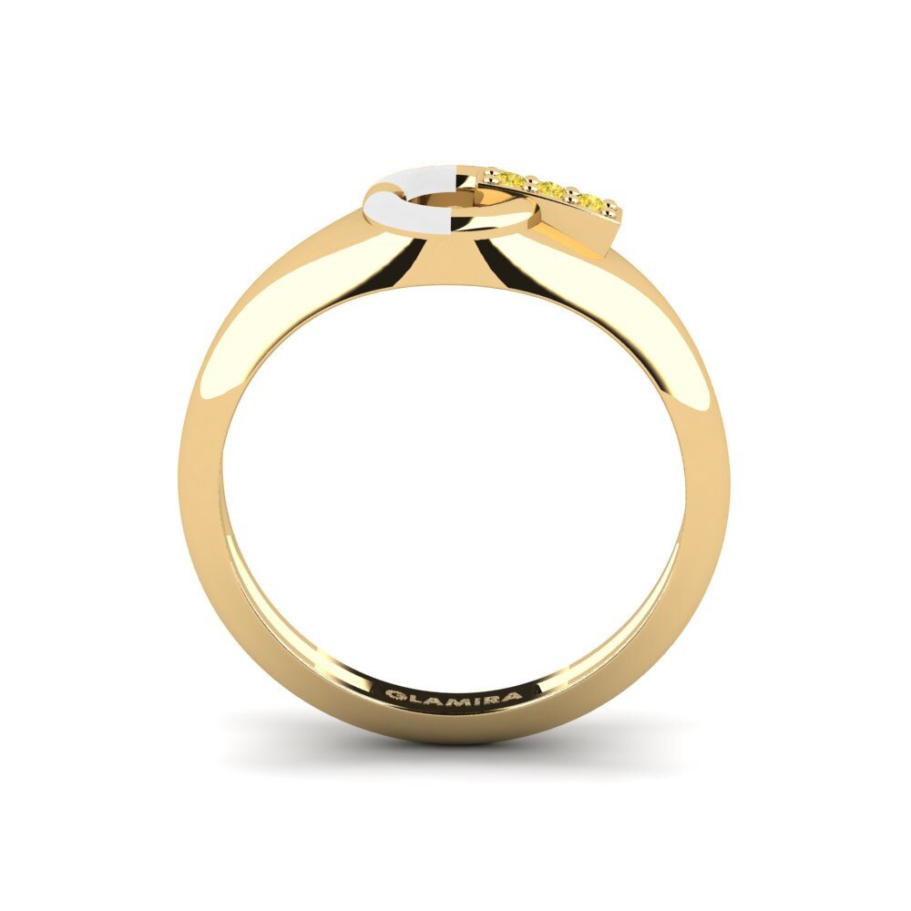 Gelber Saphir Pinker Ring Externalization