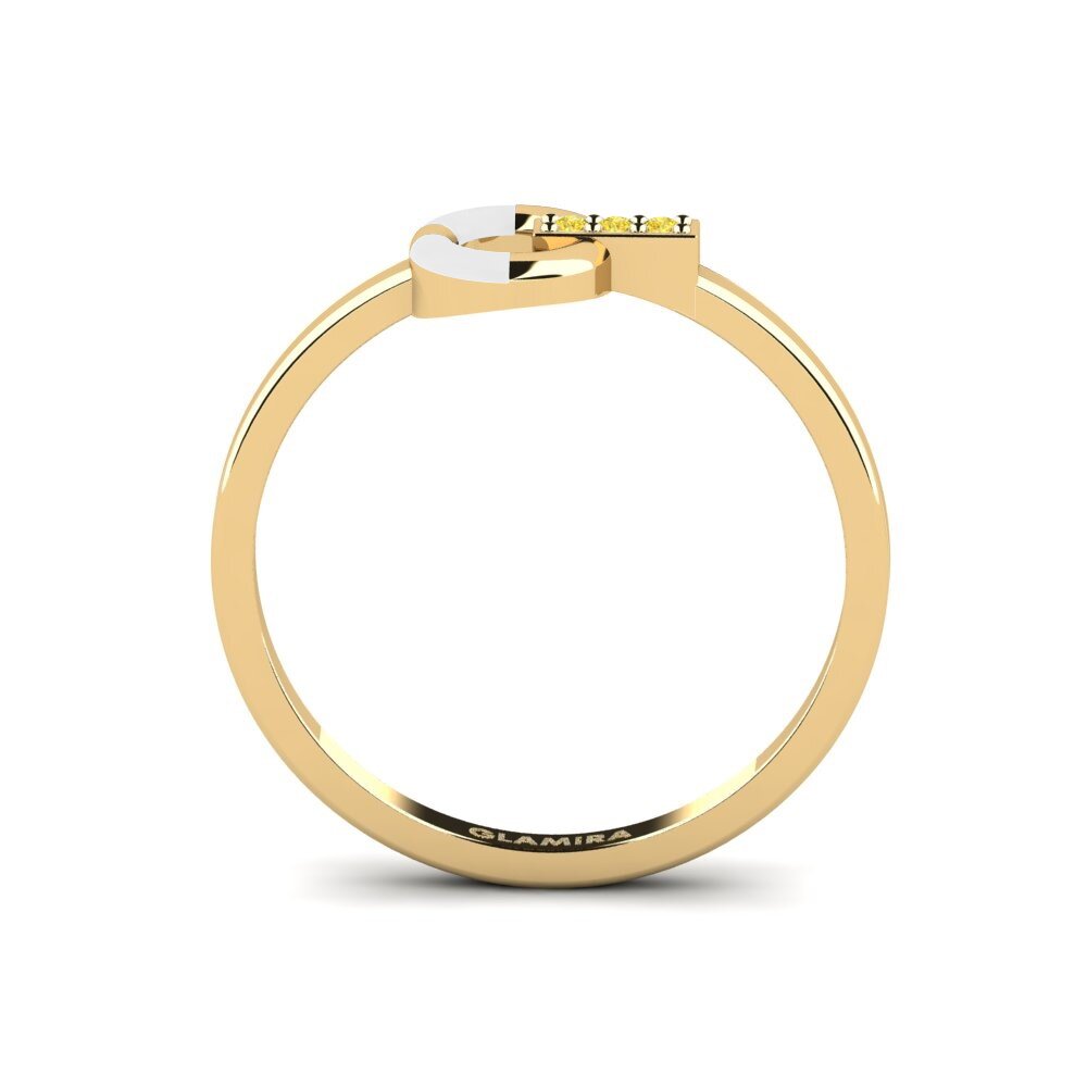 Gelber Saphir Ring Incorporate
