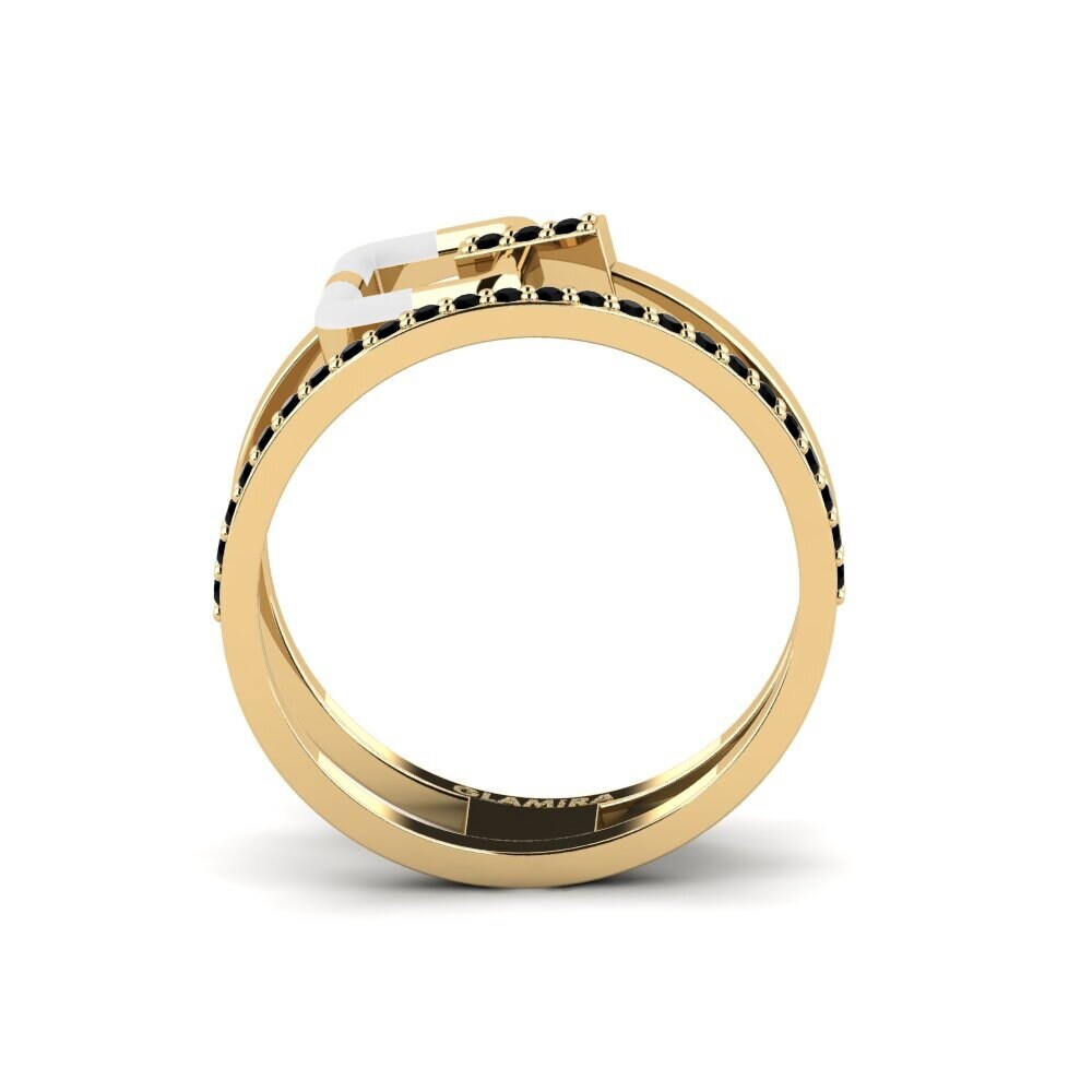 Zafiro negro Anillo Initiator