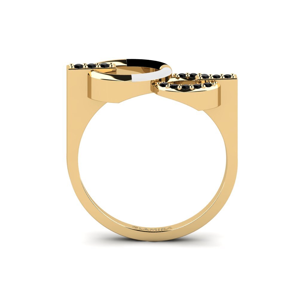 Zafiro negro Anillo Motivatee