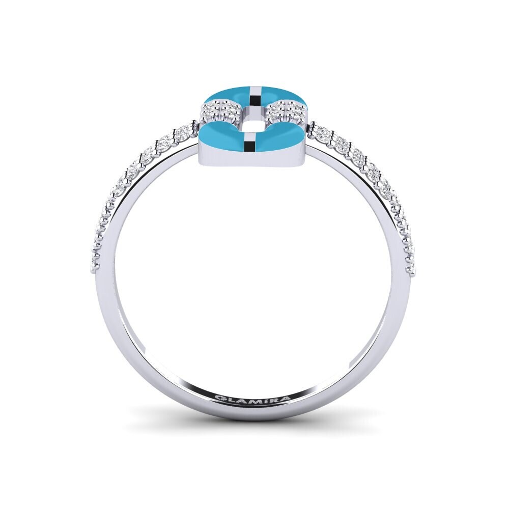 Or Blanc 14k Bague Thassos