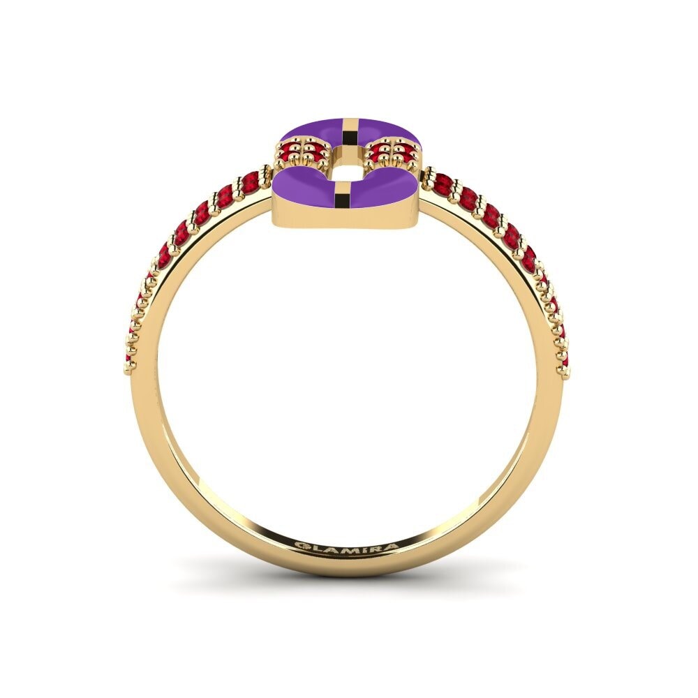 Roter Zirkonia Ring Thassos