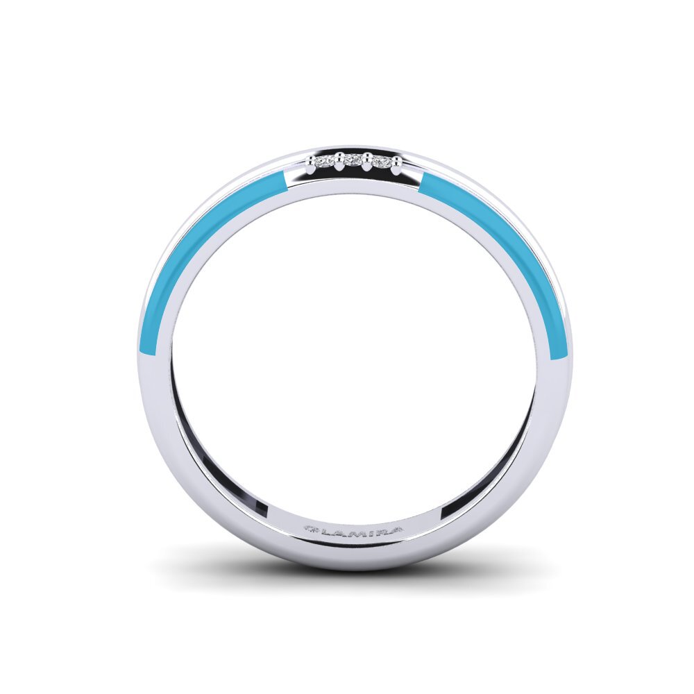Or Blanc 14k Bague Treis