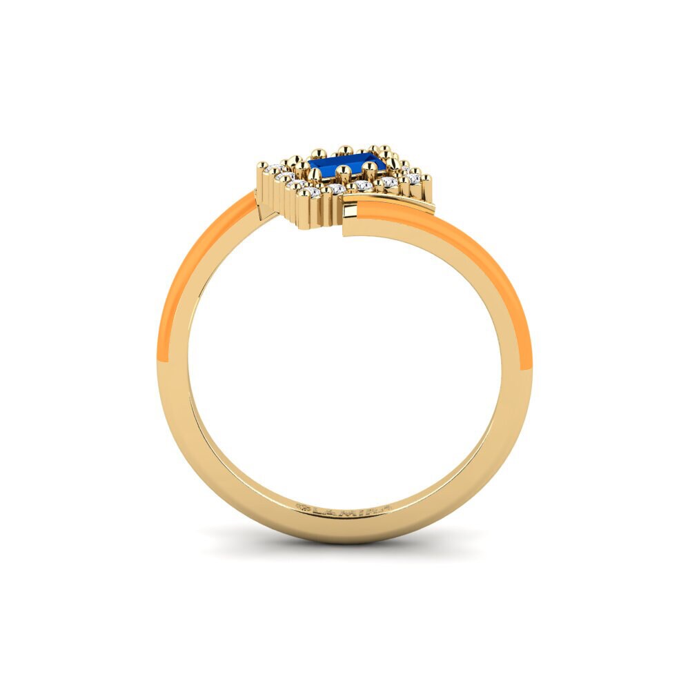 Dunkelblauer Zirkonia Pinker Ring Arcade