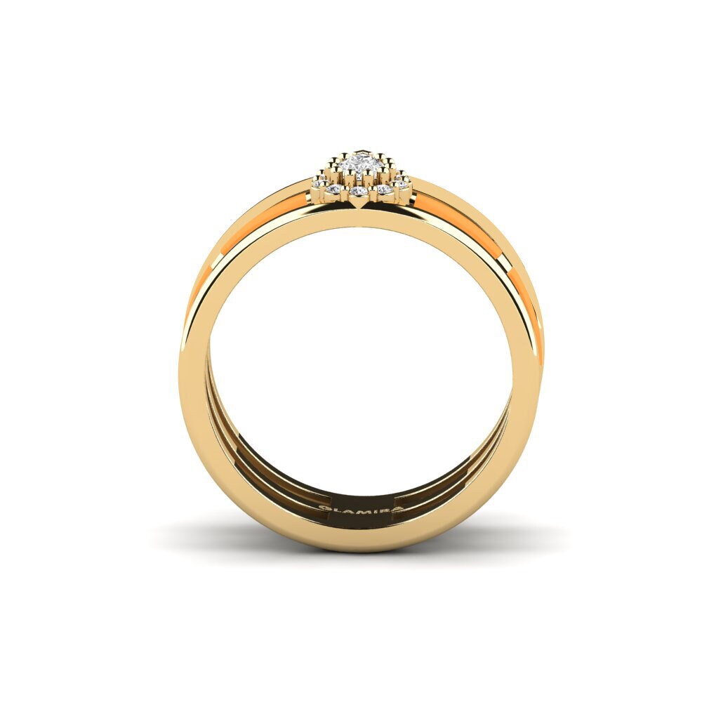 Weißer Saphir Ring Craic