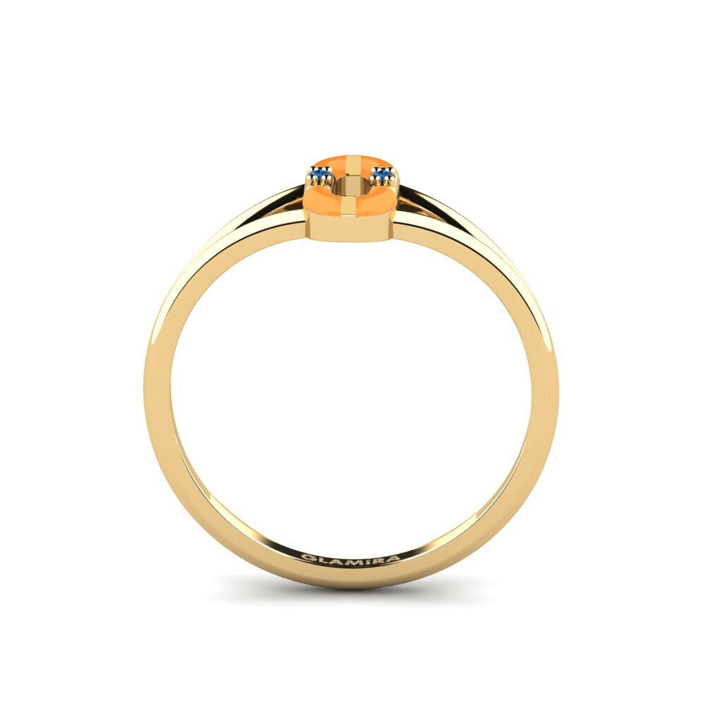 Dunkelblauer Zirkonia Ring Kerkira