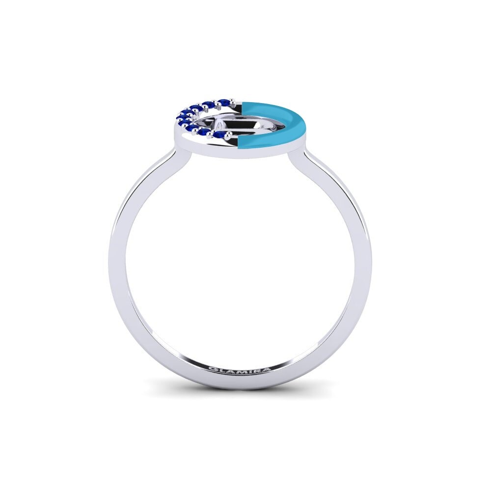 Palladium 950 Saphir Ring Lemnos - B