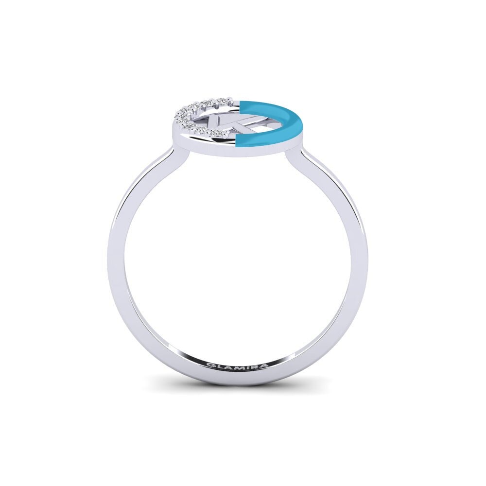 9ct White Gold Ring Lemnos - K
