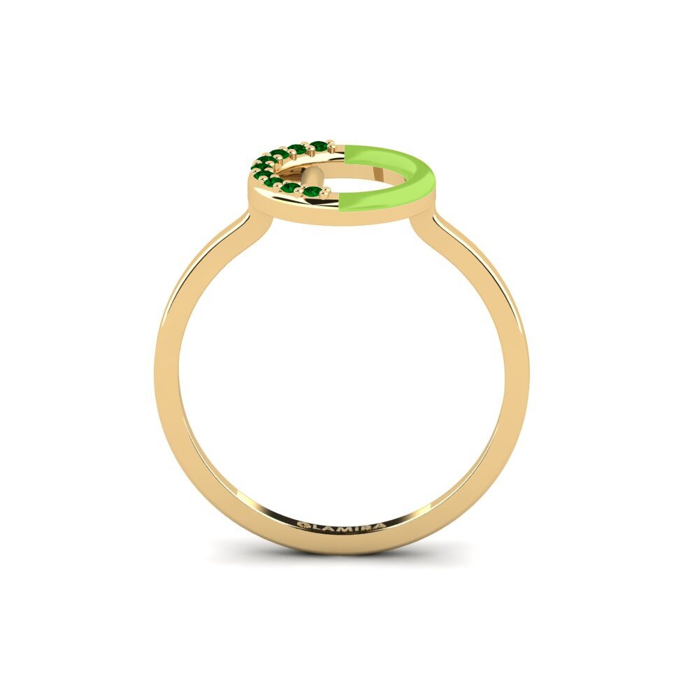 Grüner Zirkonia Ring Lemnos - L