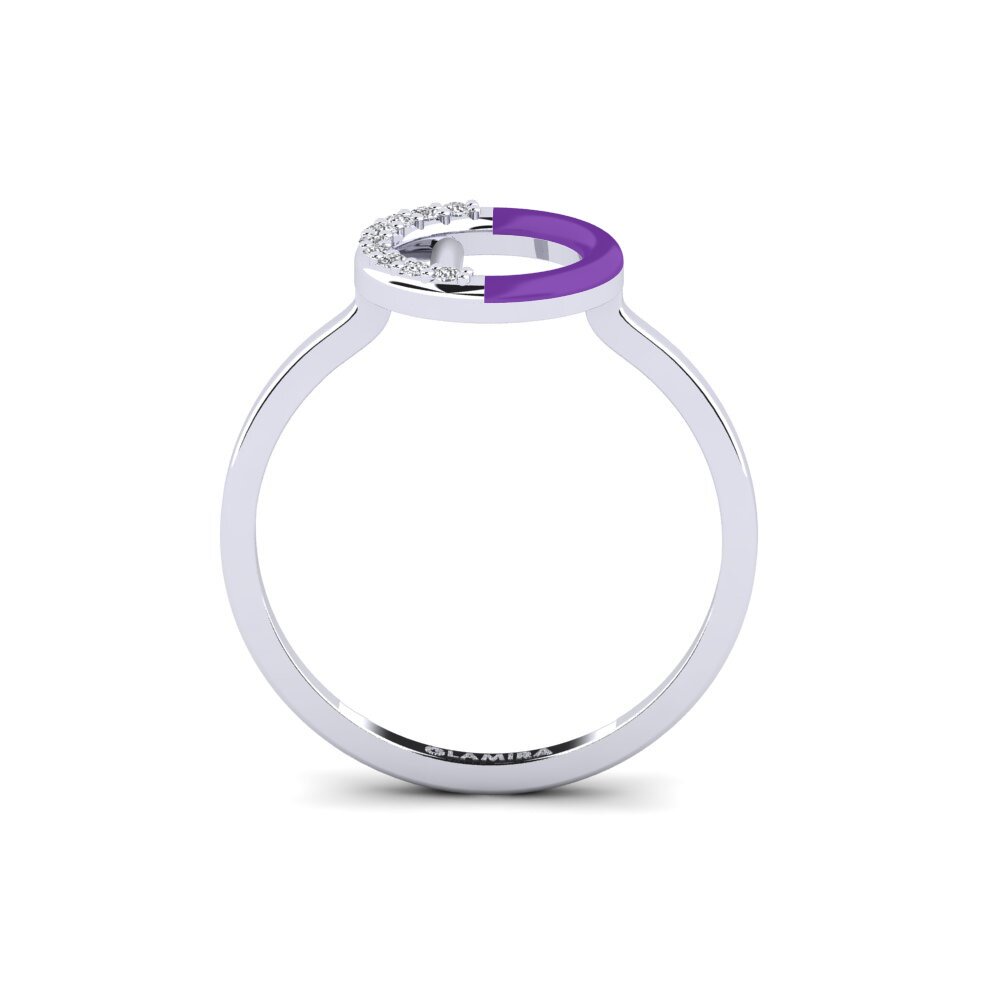 Weiß-Silber Ring Lemnos - L