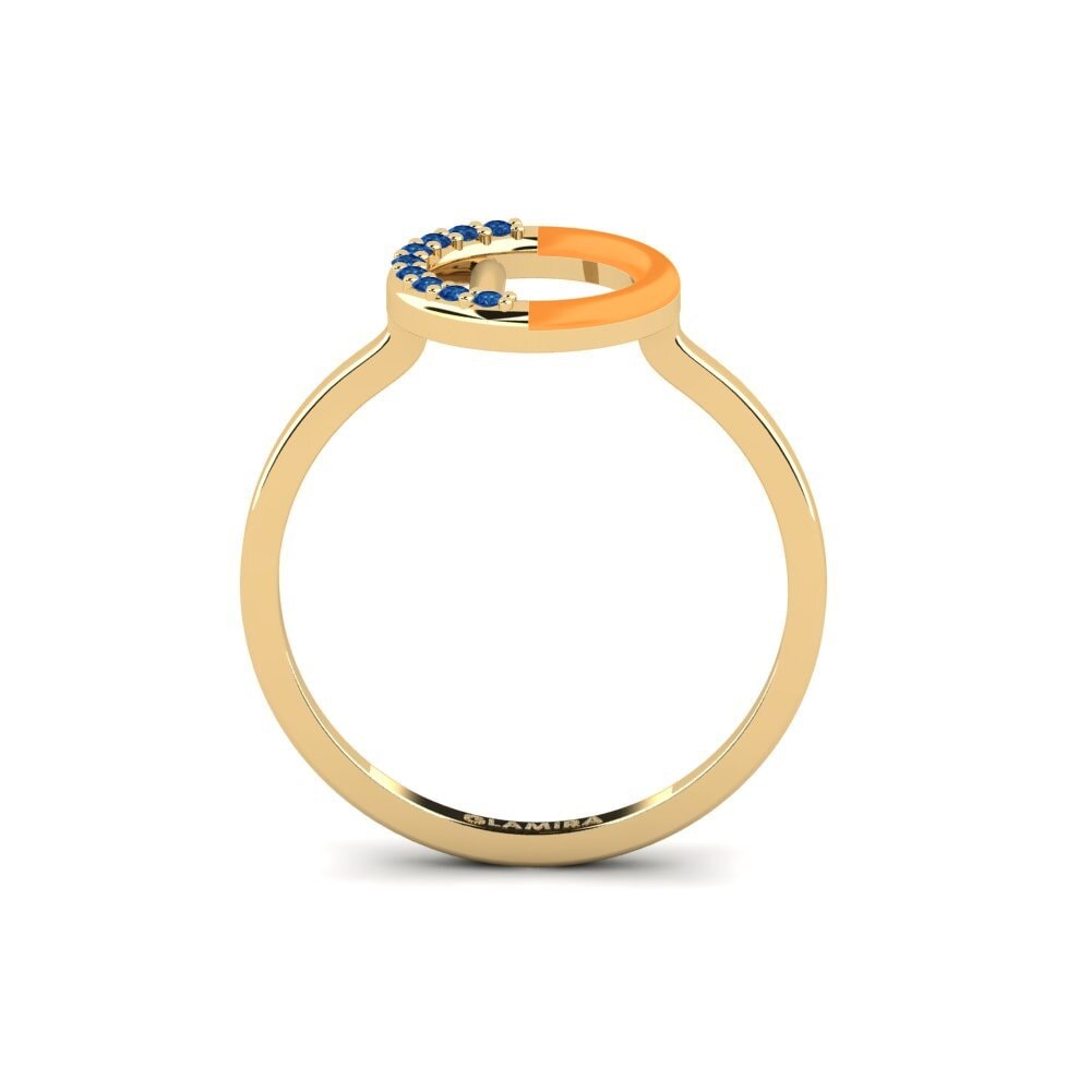 Dunkelblauer Zirkonia Ring Lemnos - L